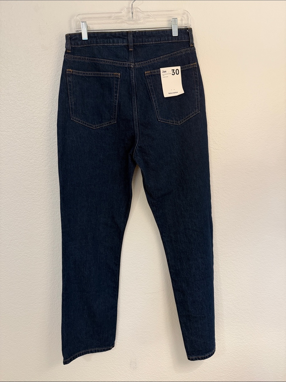 Reformation Jax Stretch High Rise Straight Jeans - Picture 3 of 9